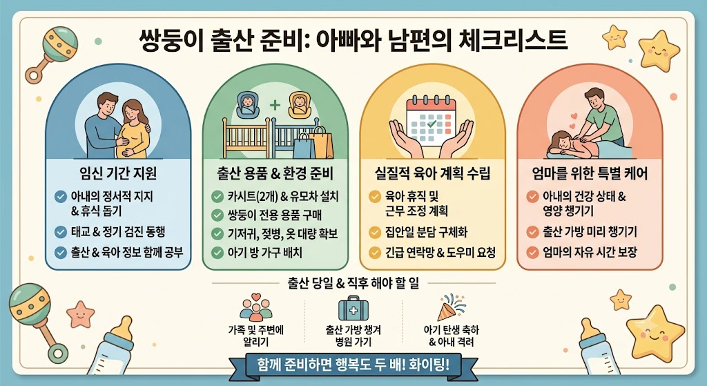 쌍둥이 출산 준비 남편의 할일